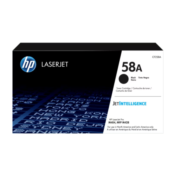 Tóner Hp Original CF258A Negro 58A