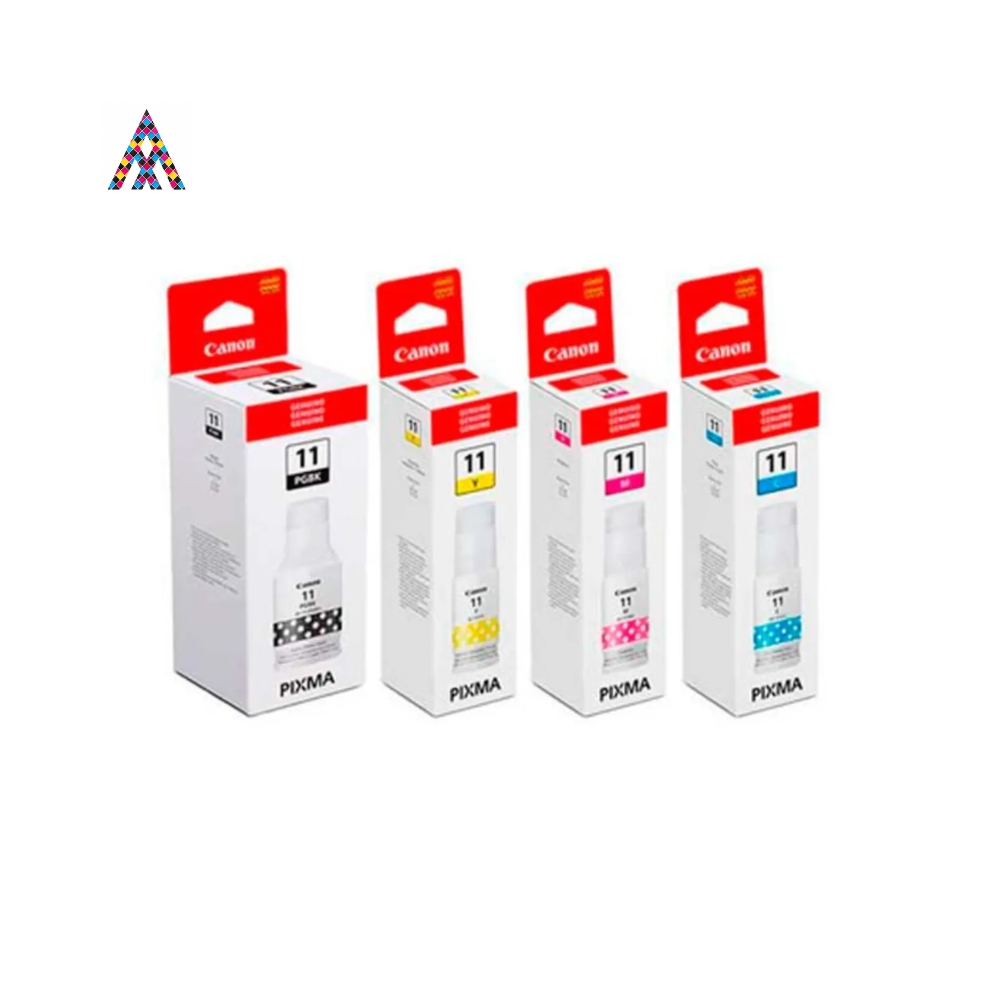 Tintas Canon 11 Originales – Individuales y Kit Completo (Negro, Cian, Magenta y Amarillo)
