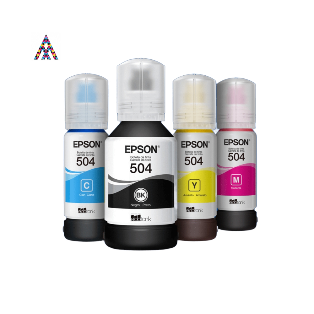 Tinta Original Epson 504 – Pack Completo y Botellas Individuales (Negro, Cian, Magenta, Amarillo)