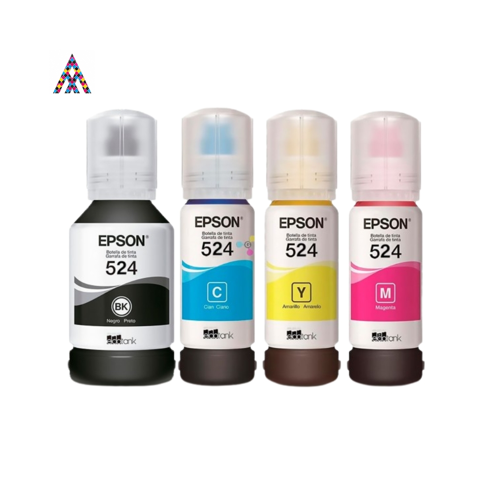 Tinta Epson 524 Original – Negro, Cian, Magenta y Amarillo para Impresoras EcoTank - Image 2